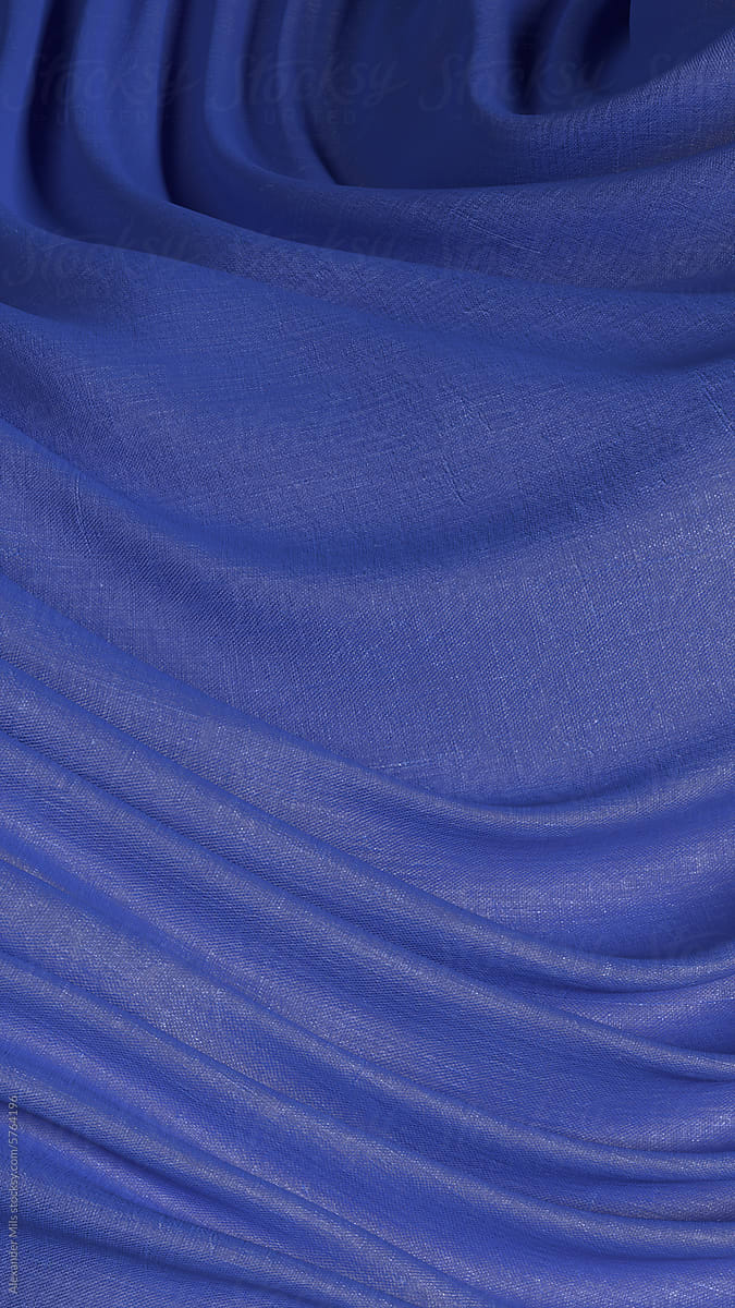 Royal Blue Textile Close-Up