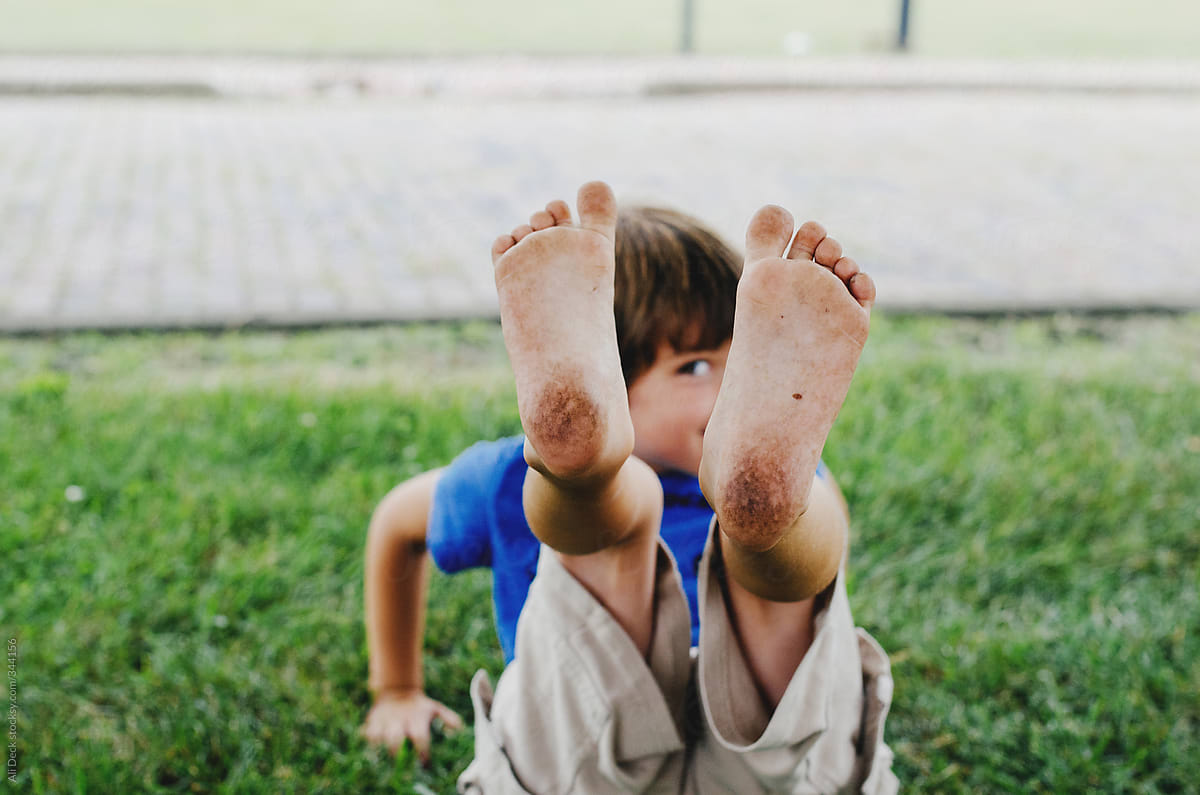 Dirty Little Boy Feet by Ali Deck - Stocksy United Boy Kids Feet.