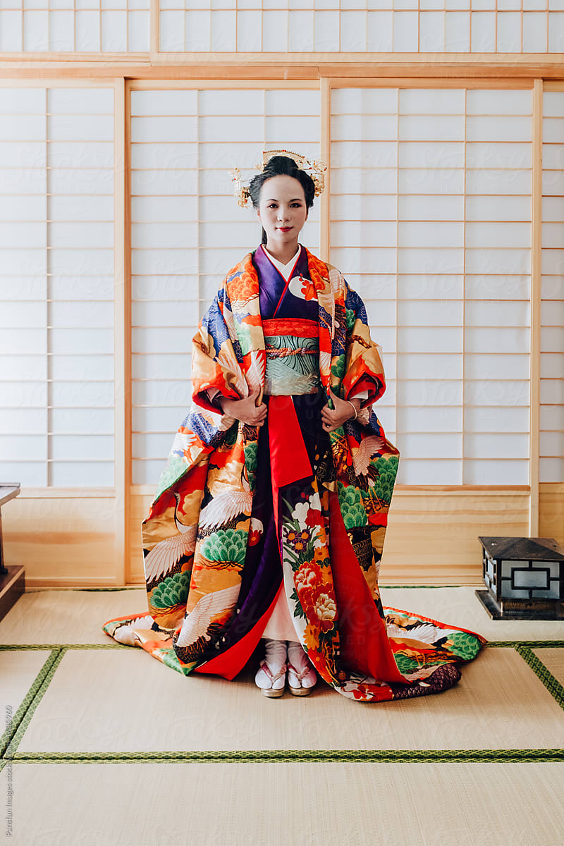 Asian Woman In Traditional Kimono Clothing By Pansfun | Free Download ...