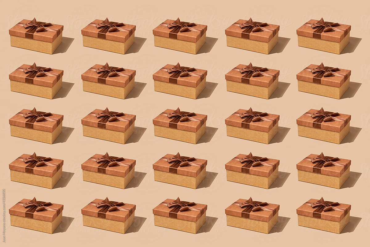 brown gift boxes