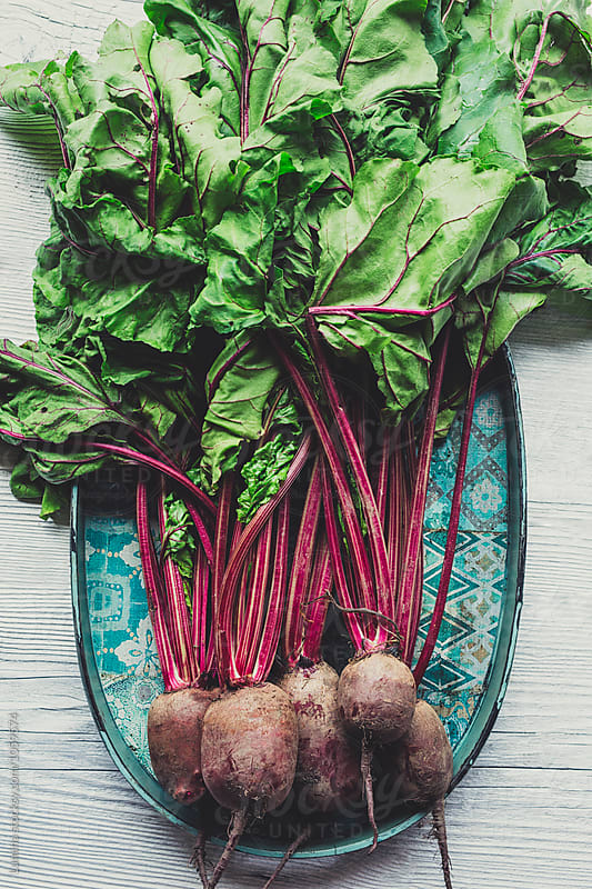 Beetroots on a Old Tray