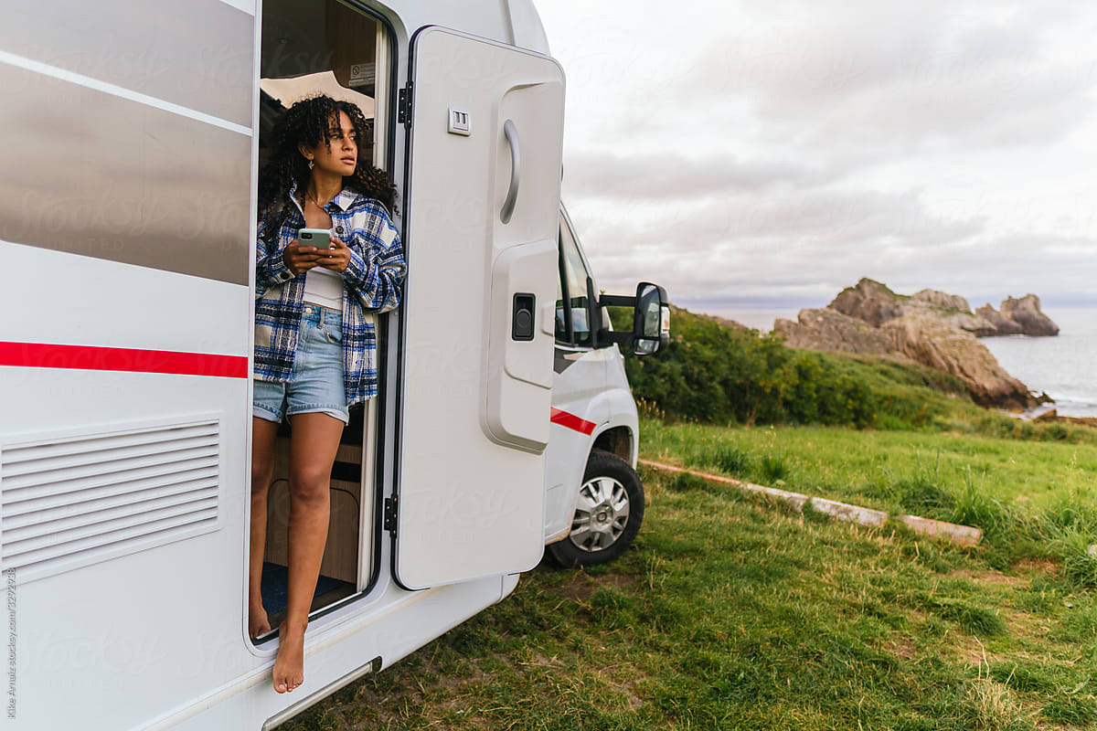 Black girl travelling alone in a RV