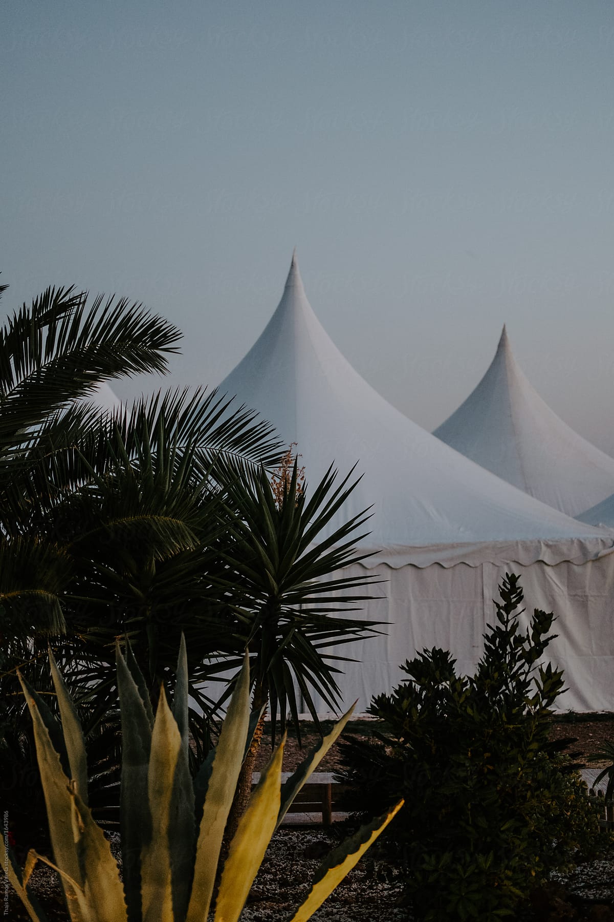 white tent in the middle of the andalusian desert