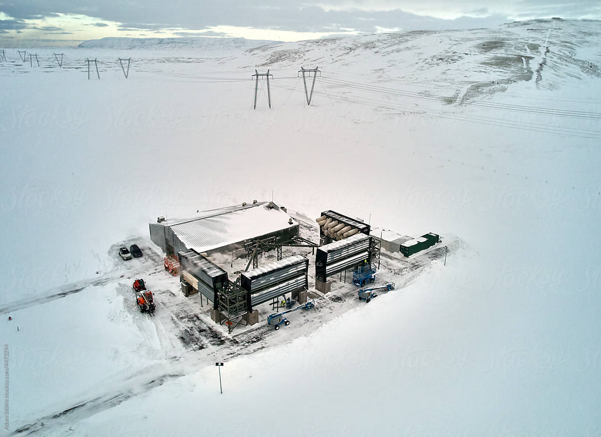 CO2 carbon capture plant - climate change solutions technology Iceland