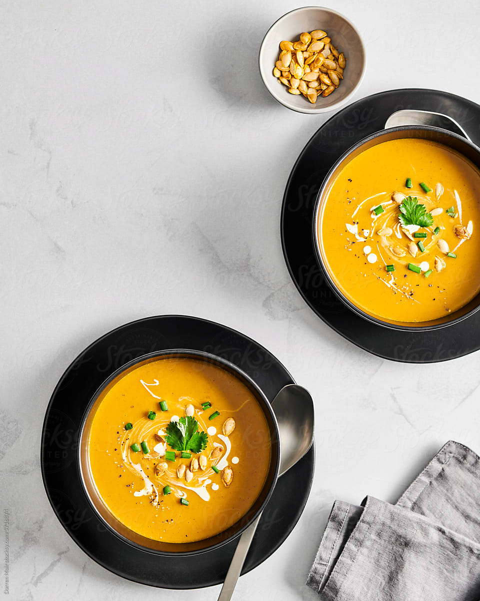 Coconut and butternut squash soup