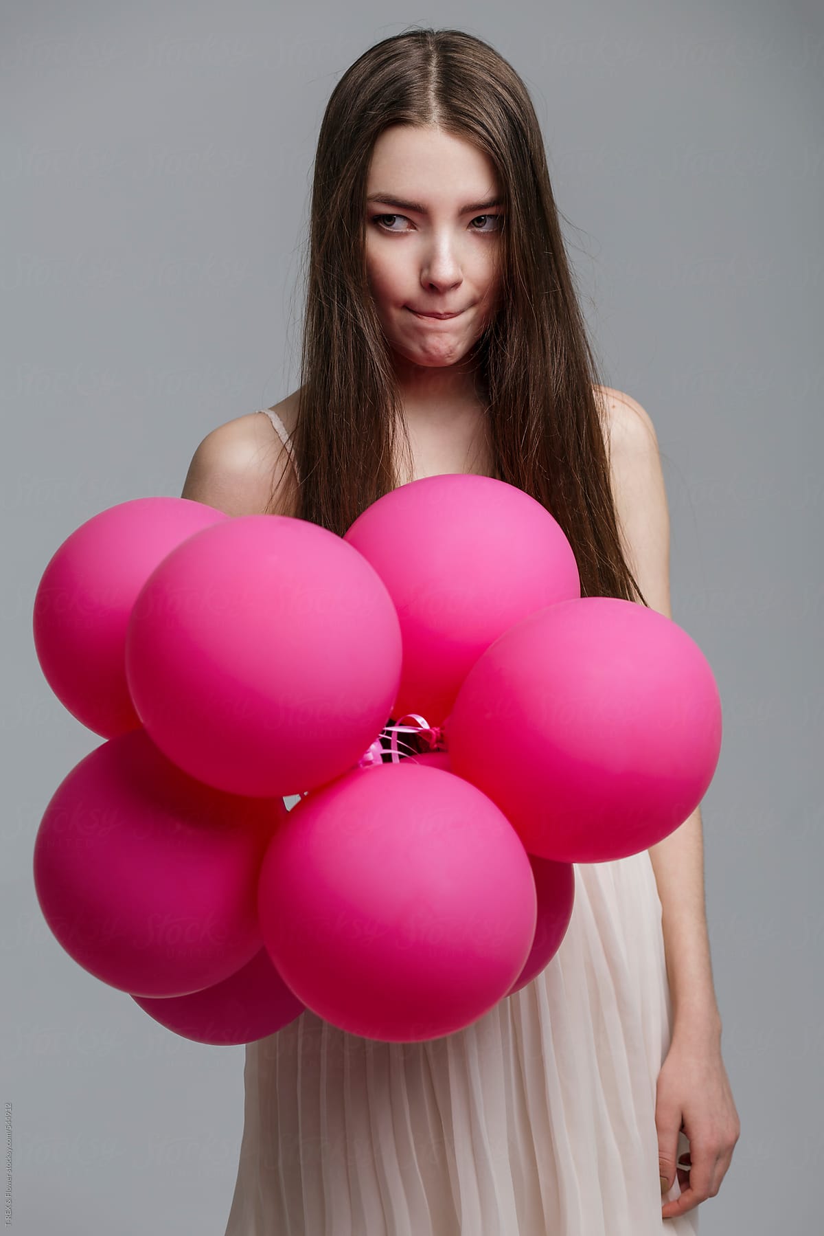 Girl With Pink Balloons By Stocksy Contributor Danil Nevsky Stocksy 