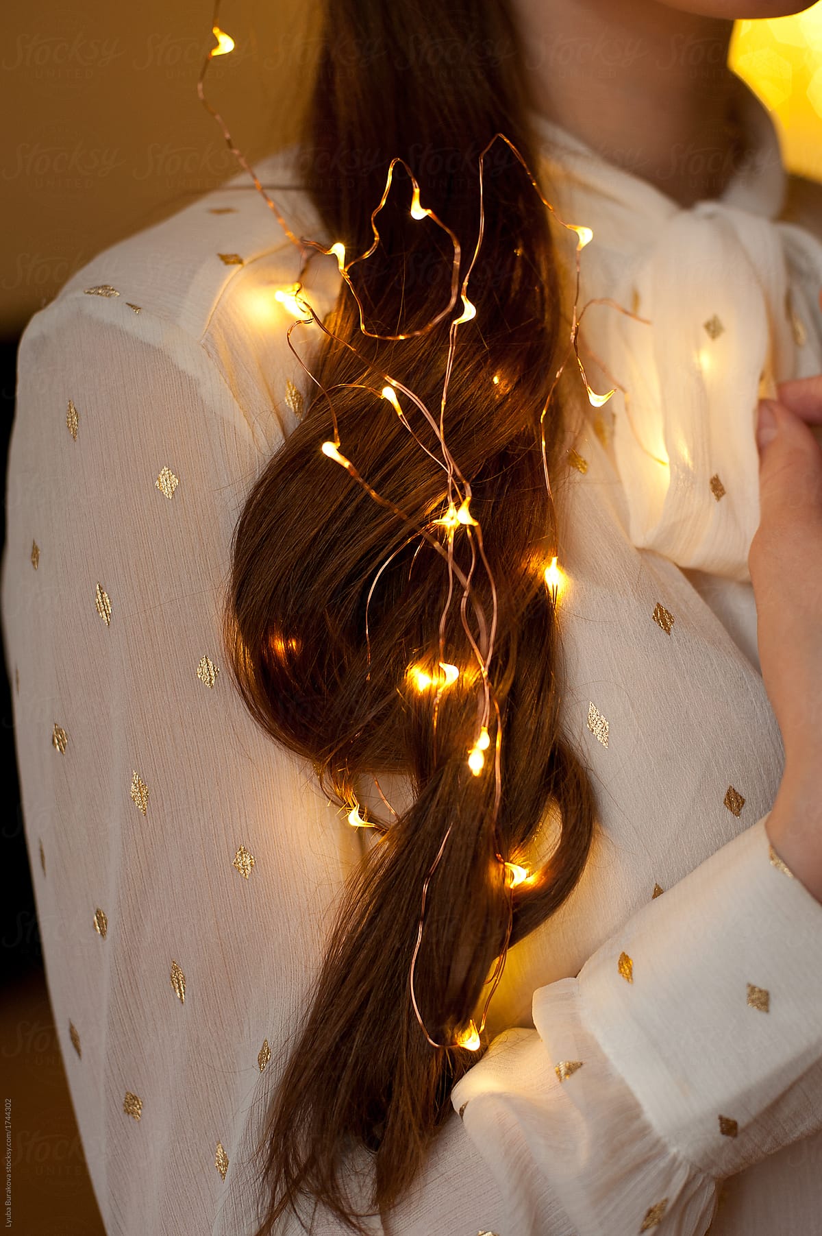 Lights Woven Into Long Hair Del Colaborador De Stocksy Amor Burakova Stocksy 