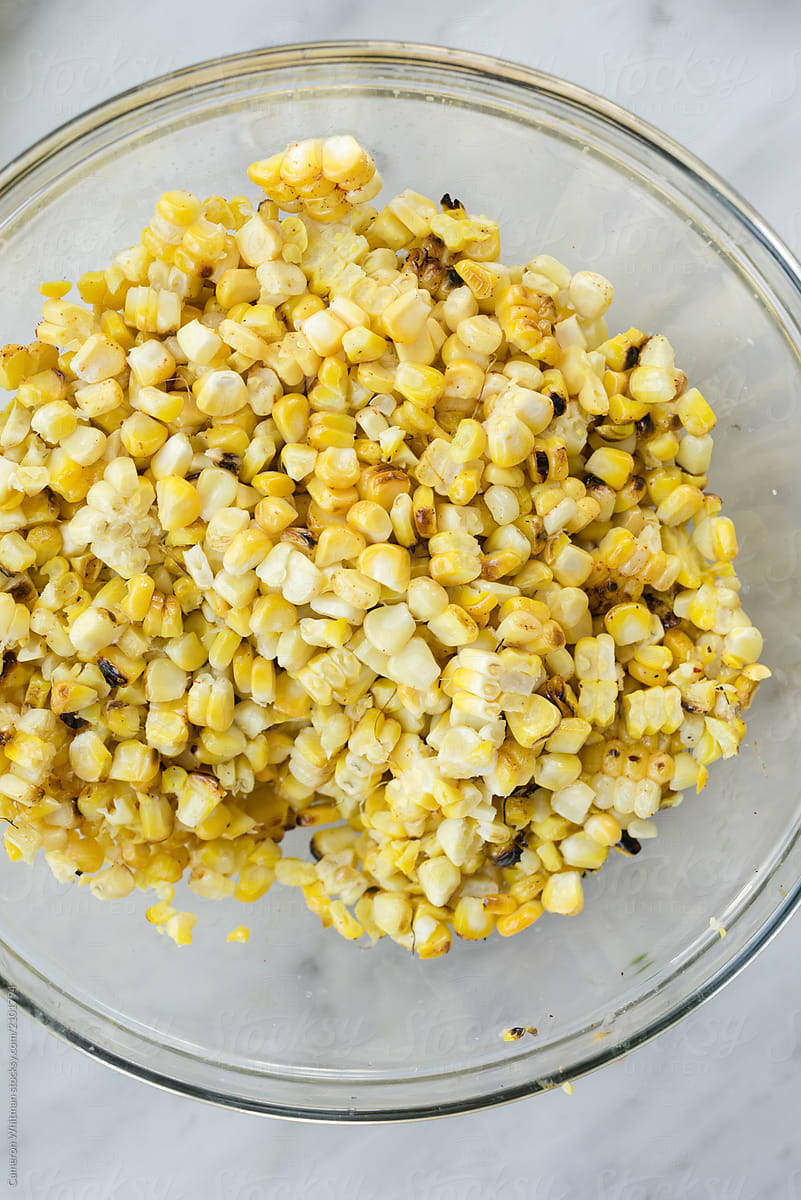 Grilled Corn Ingredient In A Bowl