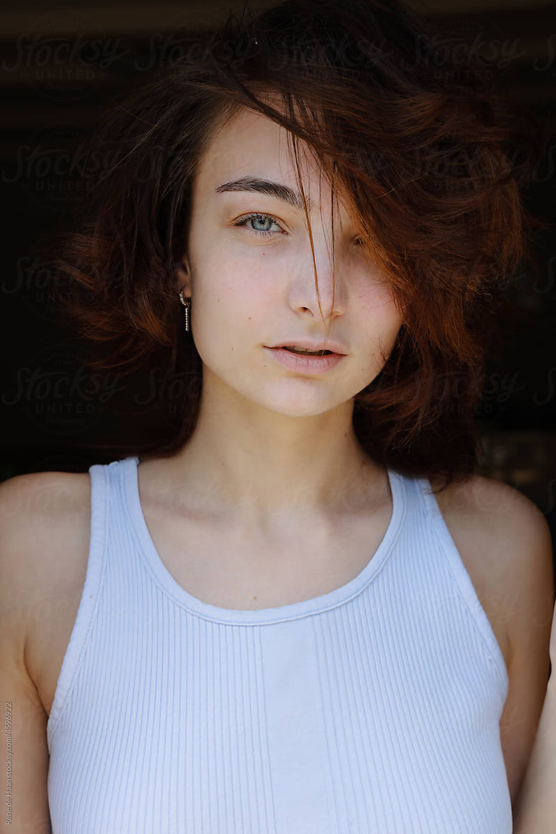 portrait young brunette