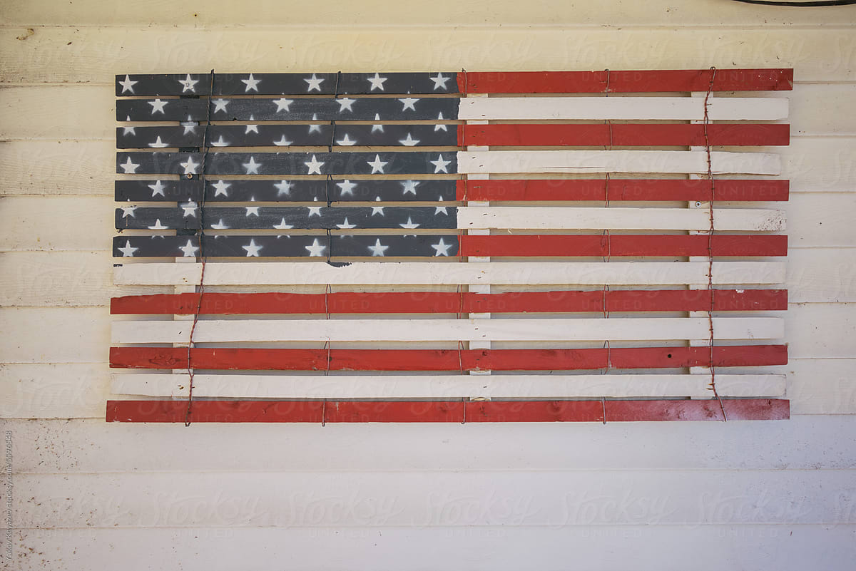 rustic flag of the United States