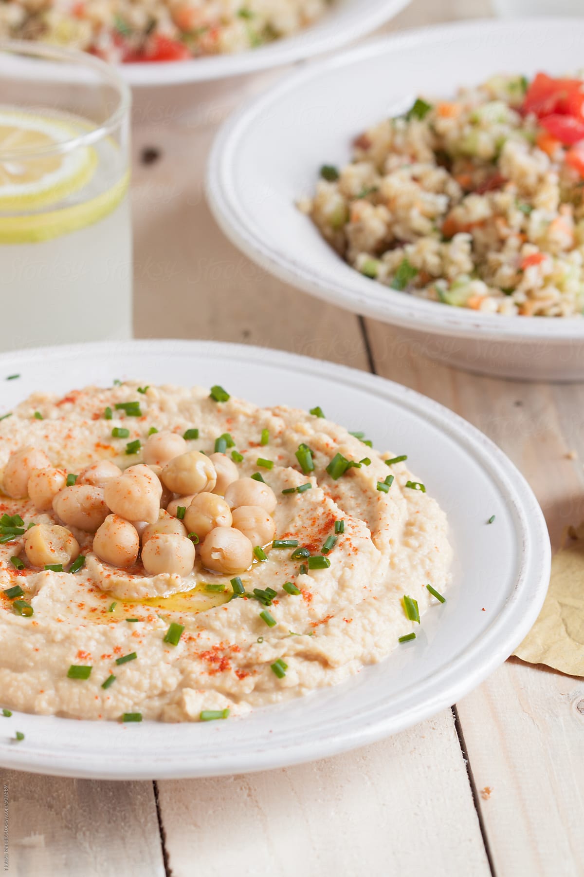Hummus and Tabbouleh