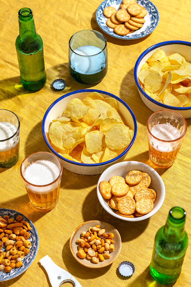 Snacks and beer
