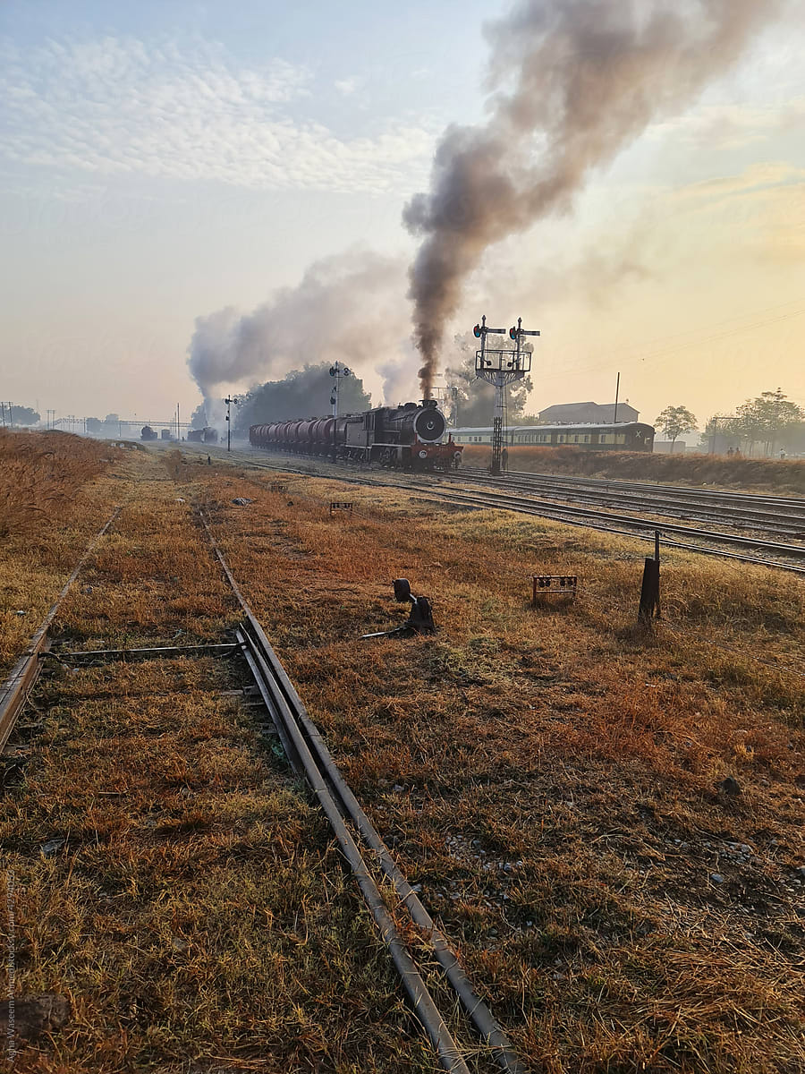 Two Steam trains at Sunrise !