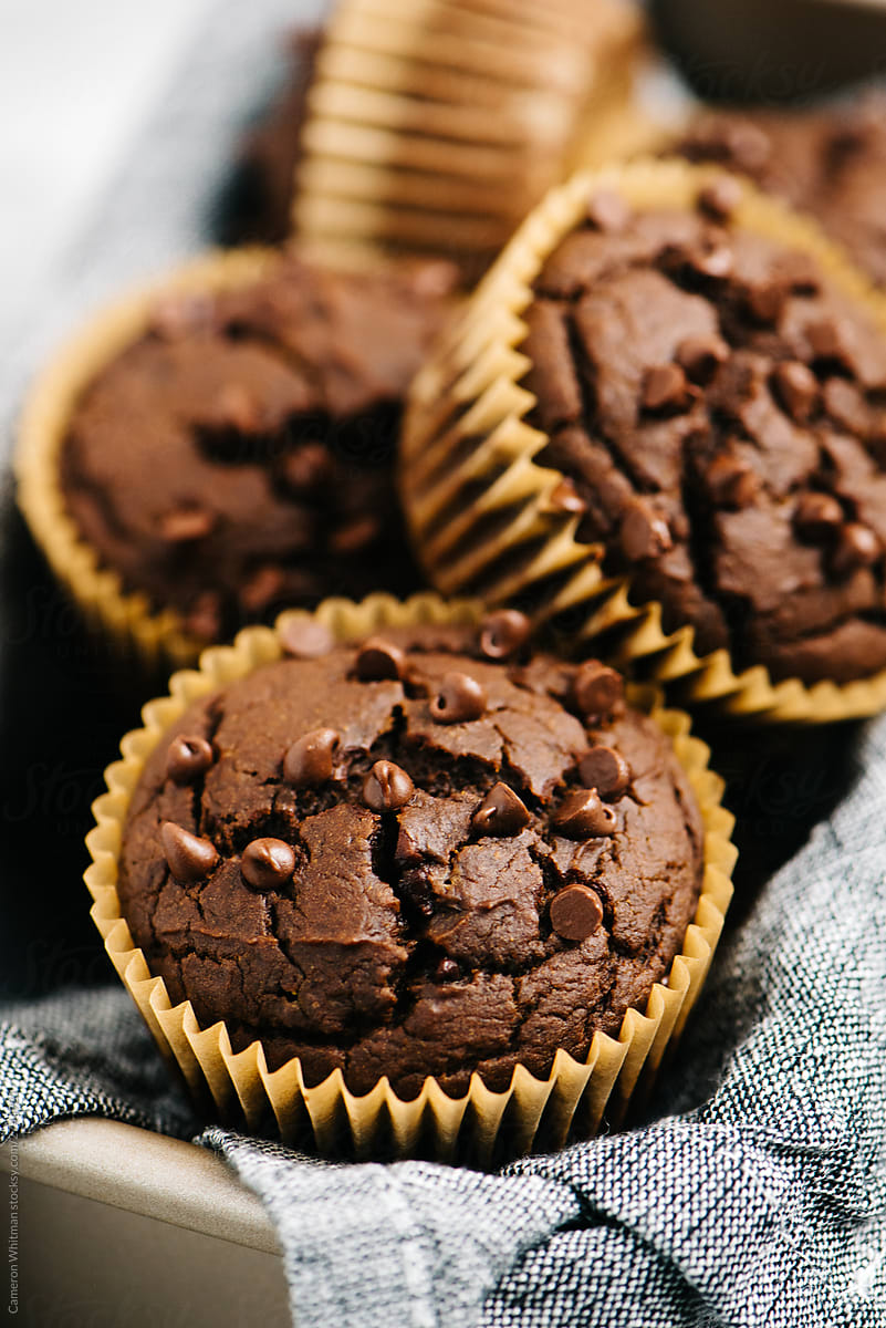 Detail of Chocolate Pumpkin Muffins