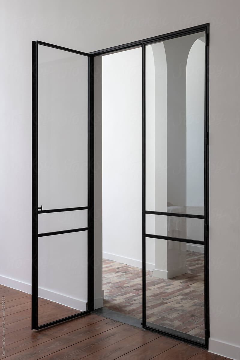 open minimalist door