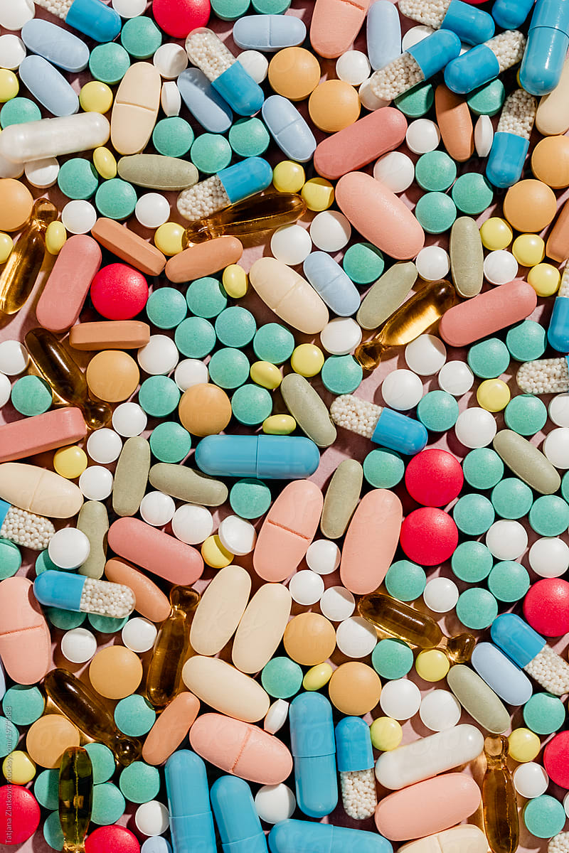 Pills background by Tatjana Zlatkovic - Medicine, Pill - Stocksy United