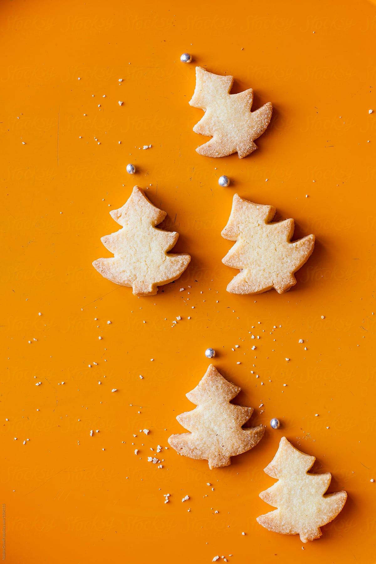 "Christmas Tree Cookies Copy Space" by Stocksy Contributor "Nadine ...