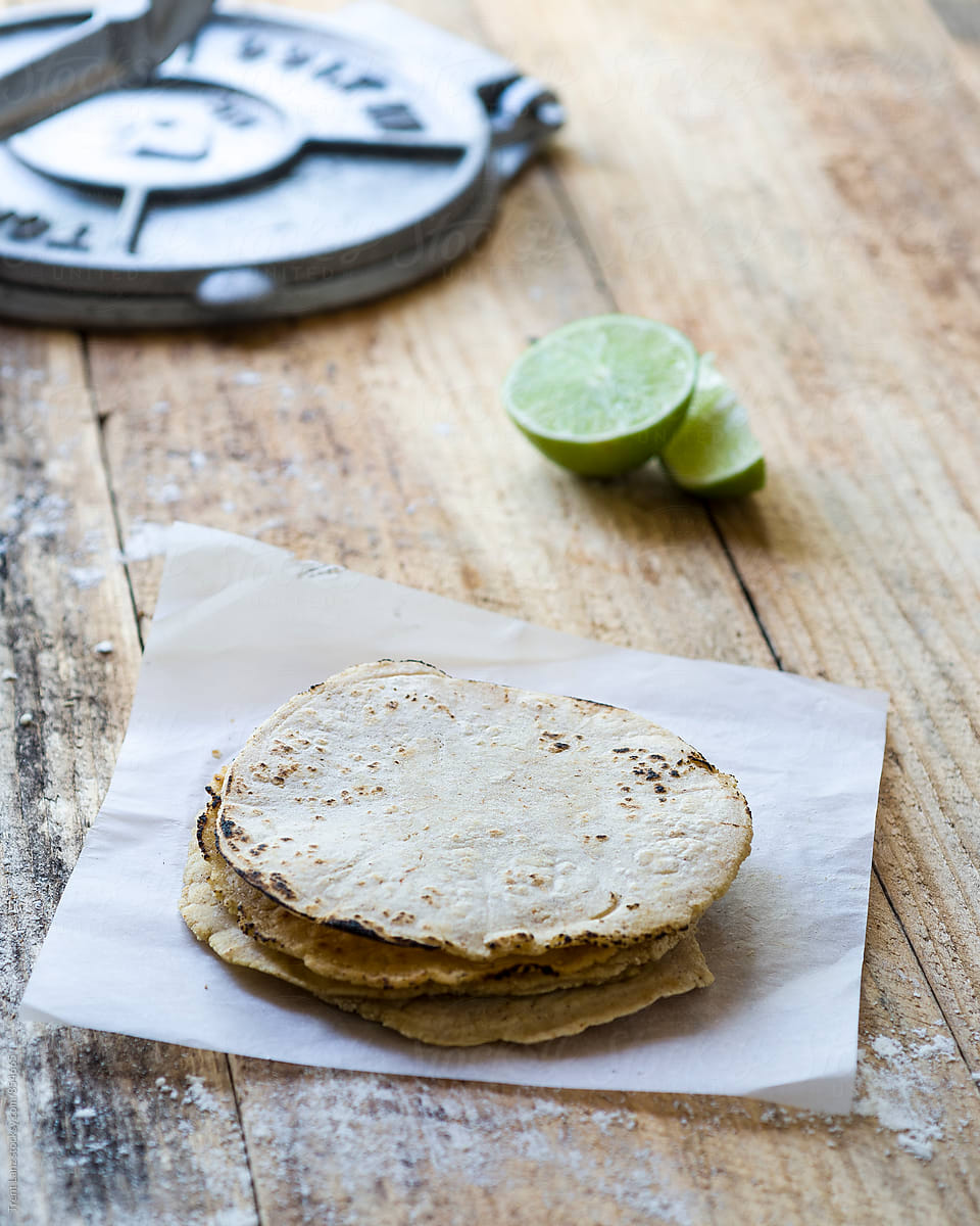 Traditional mexican homemade tortillas