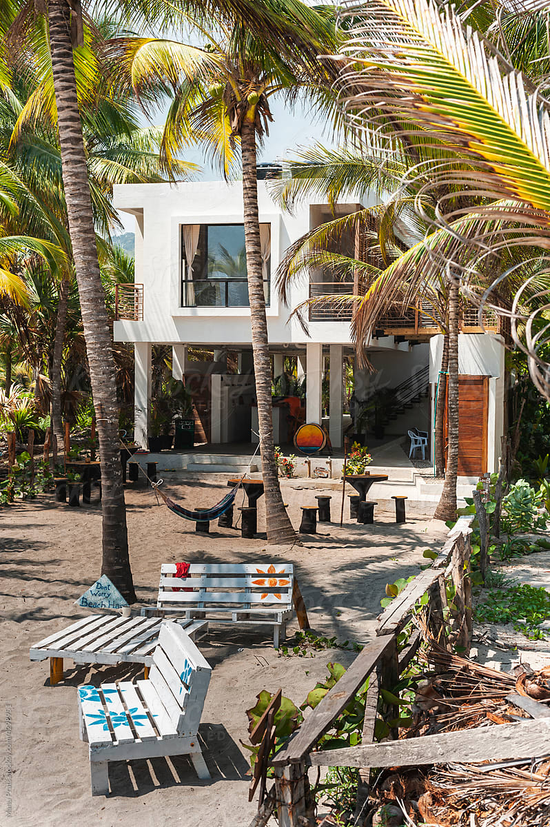 Luxury house in tropical beach