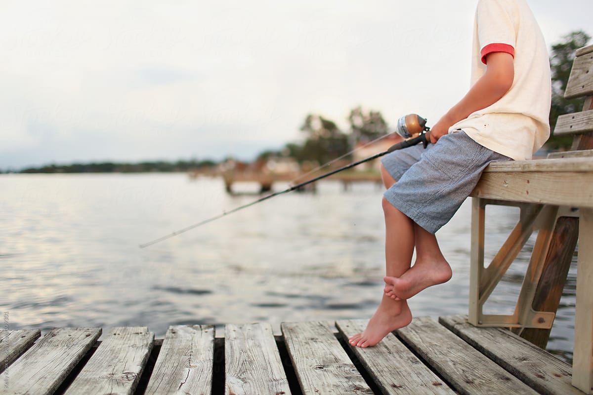 Series Of A Young Boy Fishing by Stocksy Contributor Kelly Knox - Stocksy