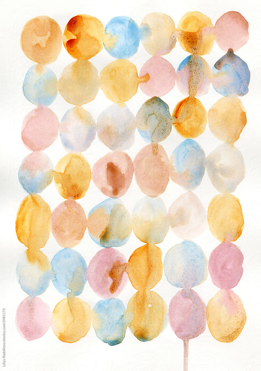 Square from watercolor dots