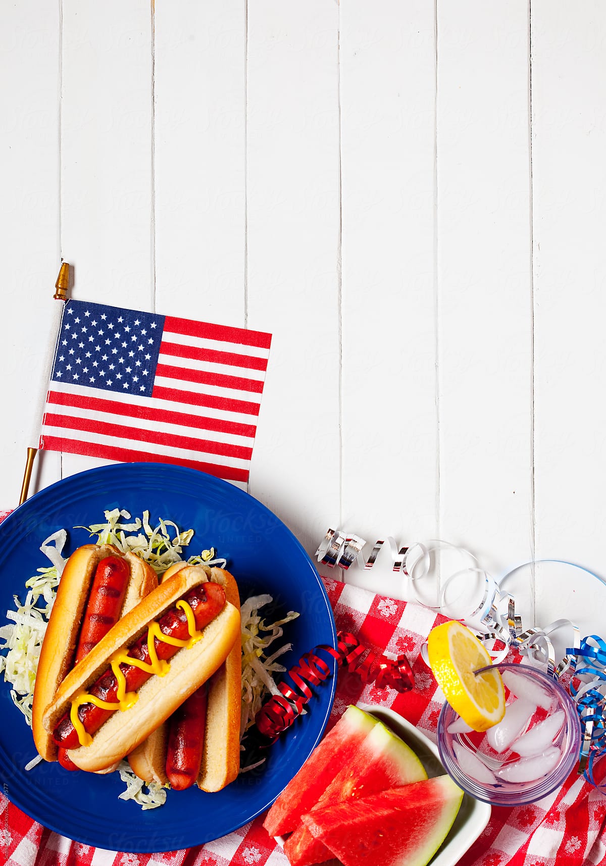 Background: American Summertime Meal