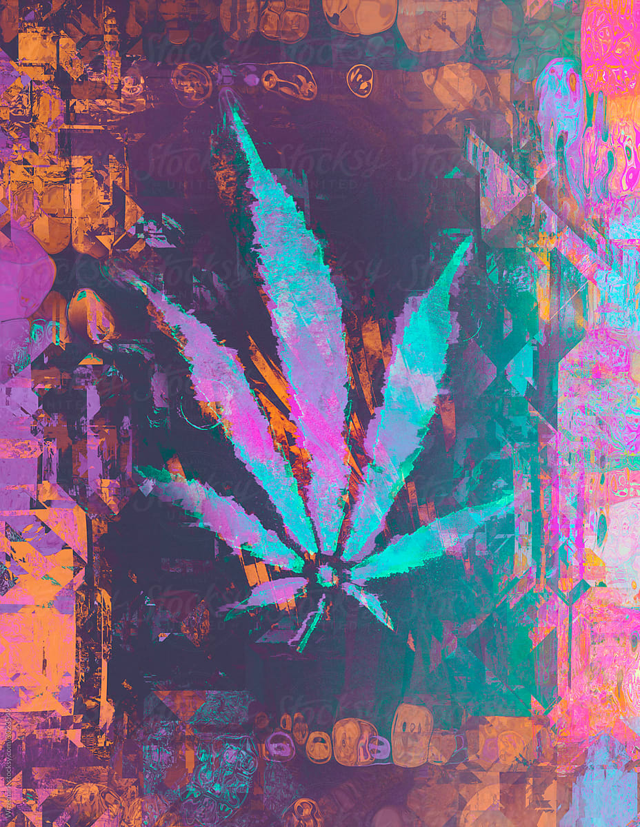 trippy weed background