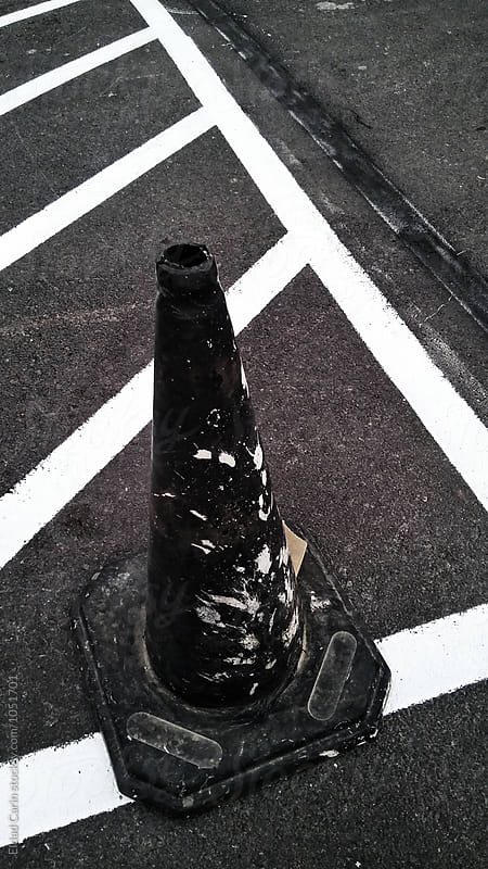 Paint Stained Traffic Cone