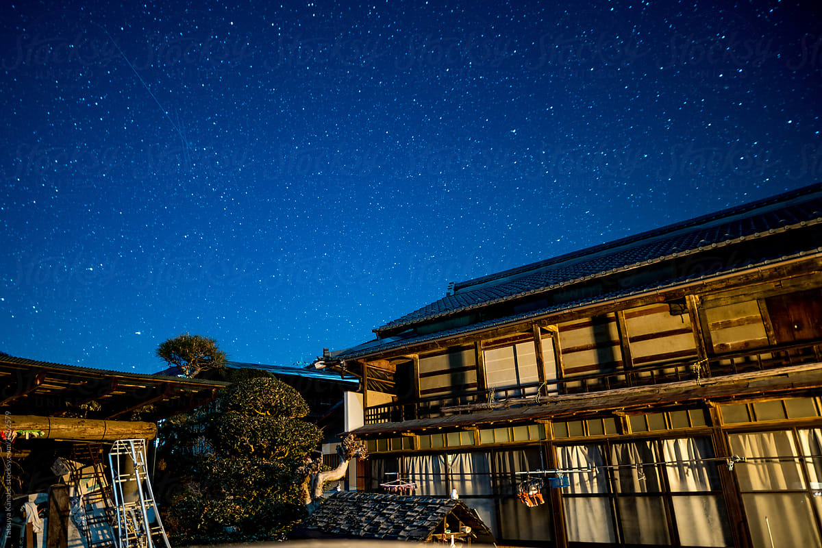 Stars above the old Japanese House