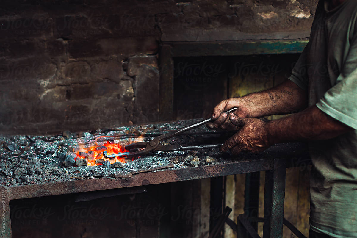 Man Working In The Blacksmith