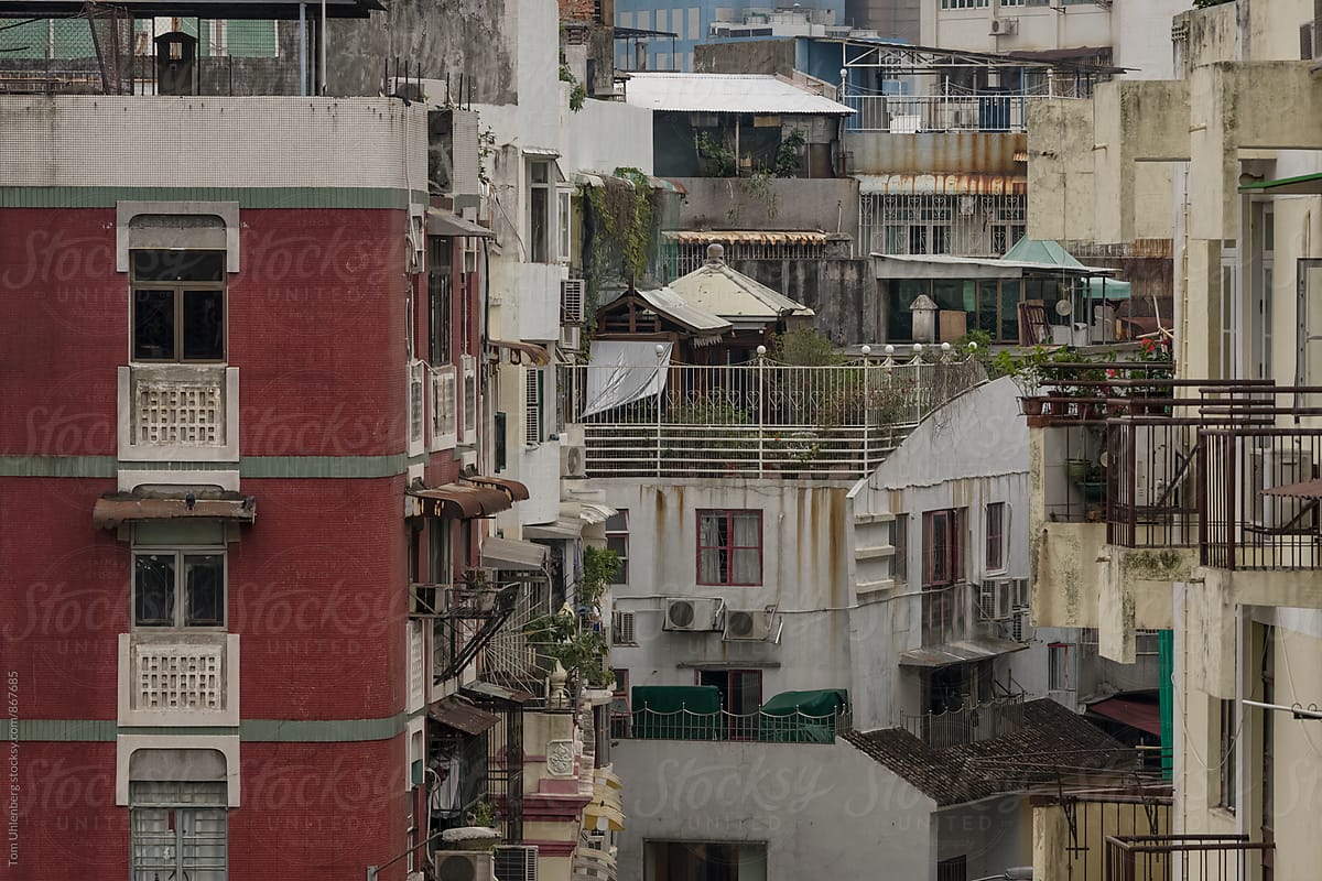 Dense Cityscape of Macau, SAR China