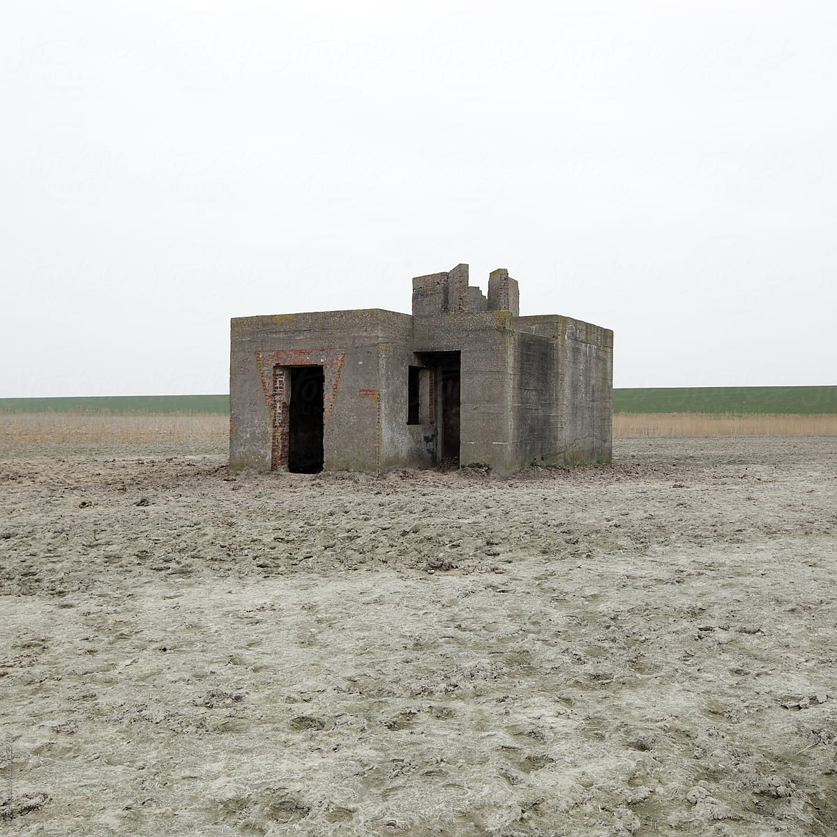Old bunker in a field