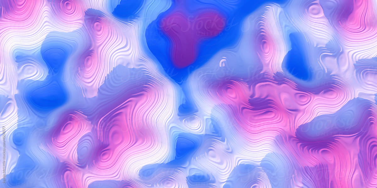 Blue and pink digital abstract nature mountains
