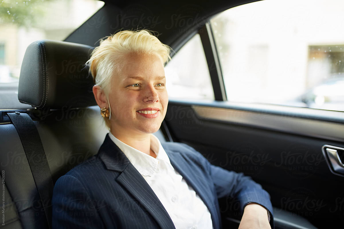 Businesswoman in a car
