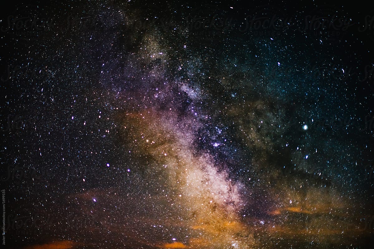 The Milky Way with clouds