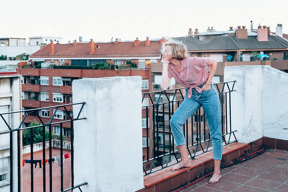 Portrait Of A Beautiful Blonde Woman By Stocksy Contributor Vera