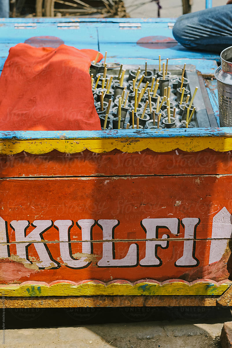 Kulfi Ice Cream Street vendor in Varanasi