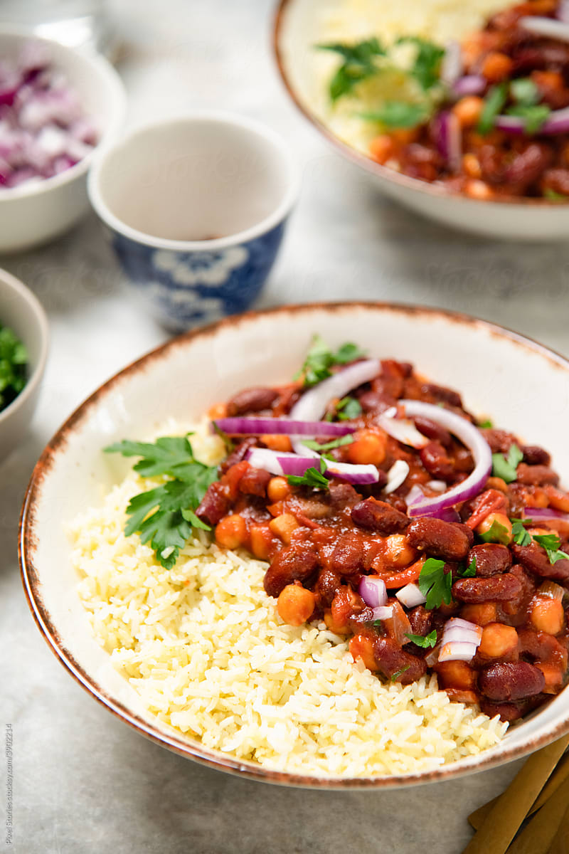 Moroccan red bean and rice stew
