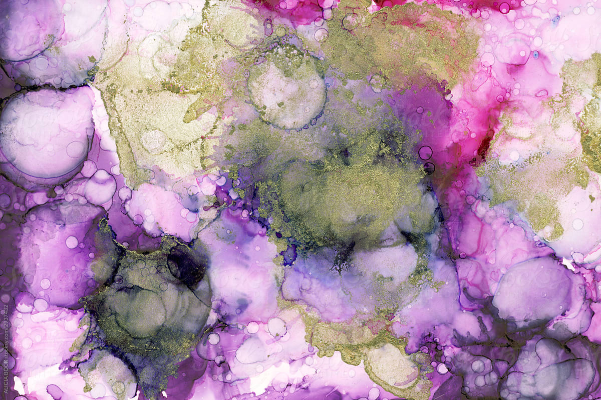 Vibrant Abstract Alcohol Ink Painting