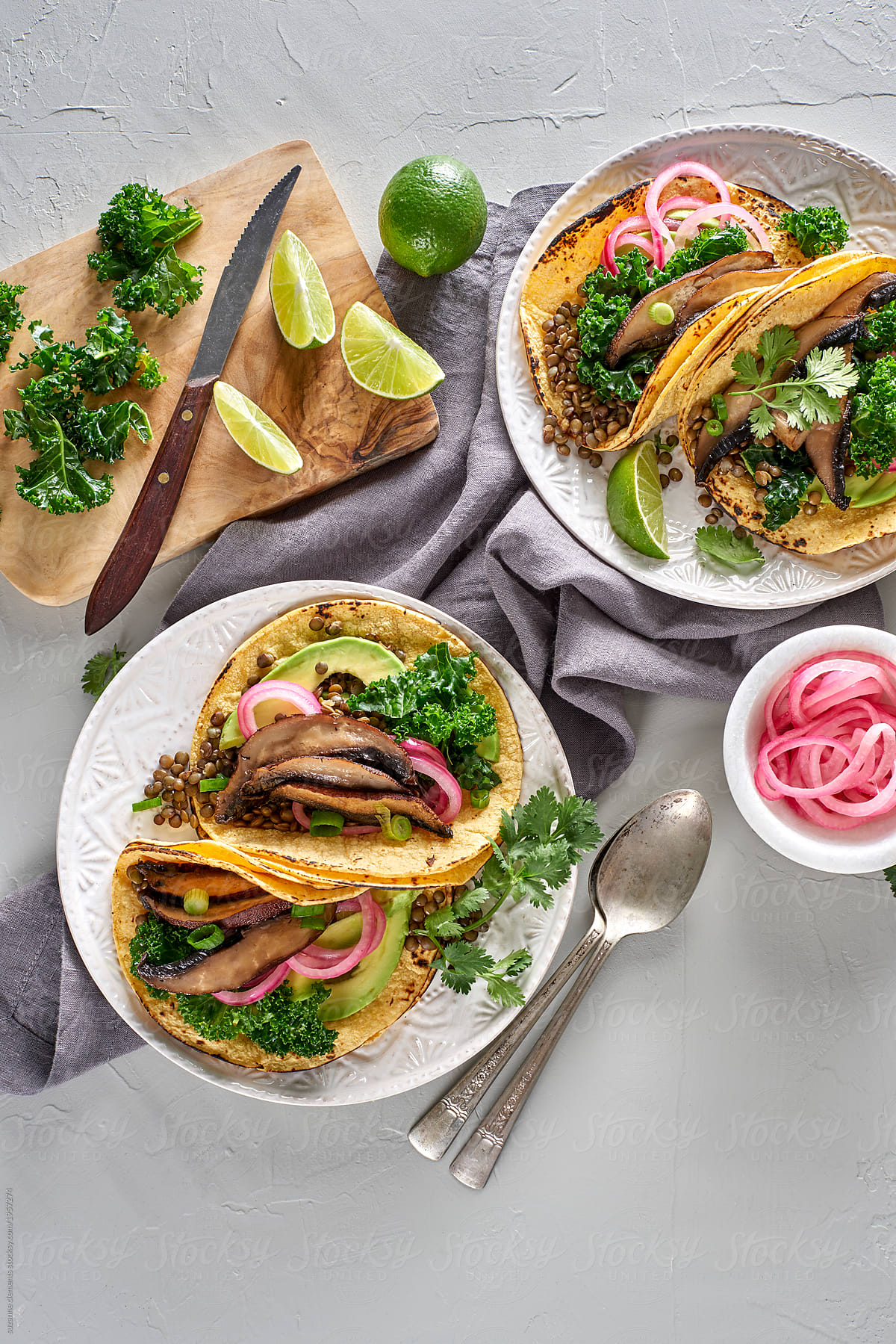 Healthy Vegan Mushroom and Lentil Tacos
