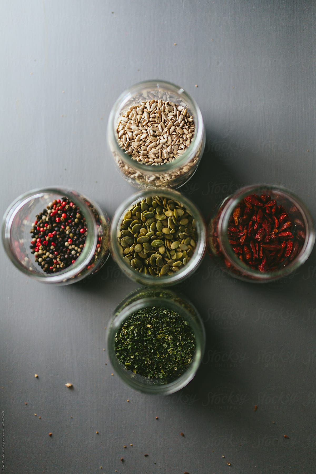 Spices and ingredients in the kitchen