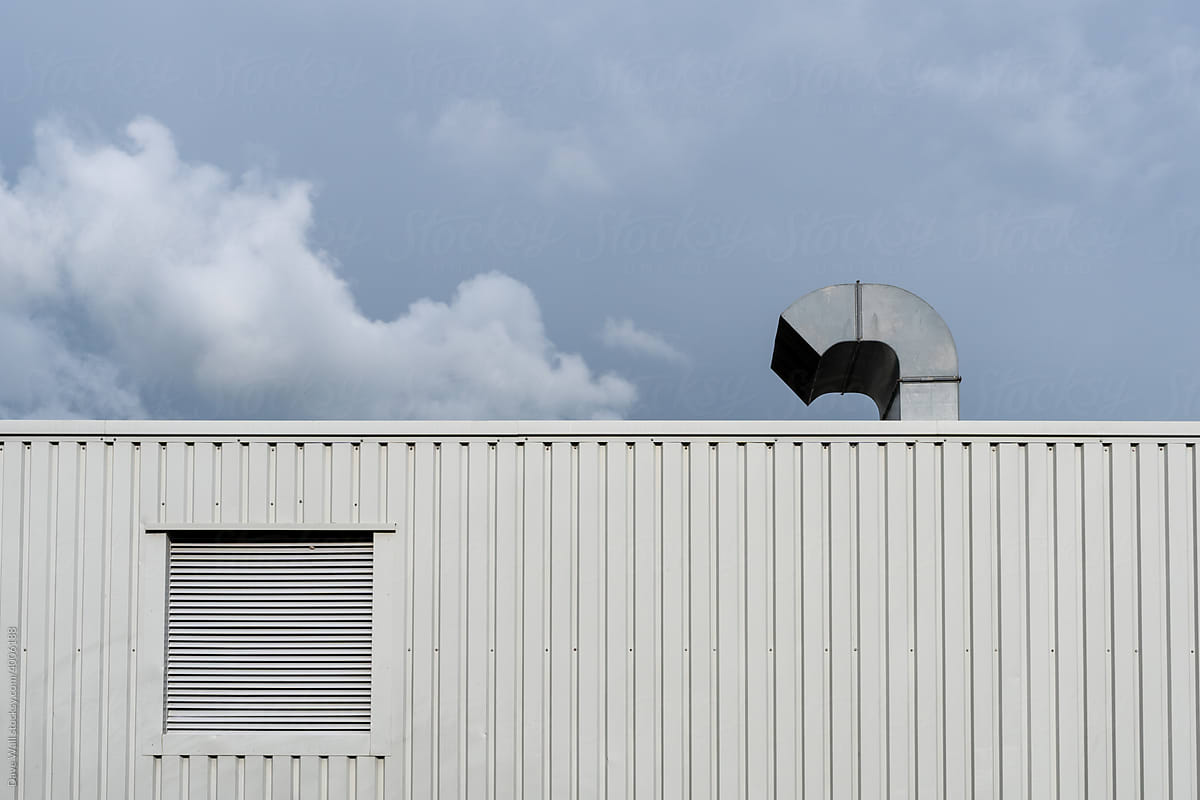 A minimal design of a modern factory building