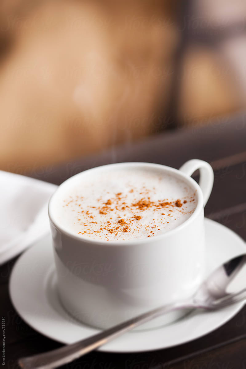 Hot Chai Drink With Foam And Cinnamon