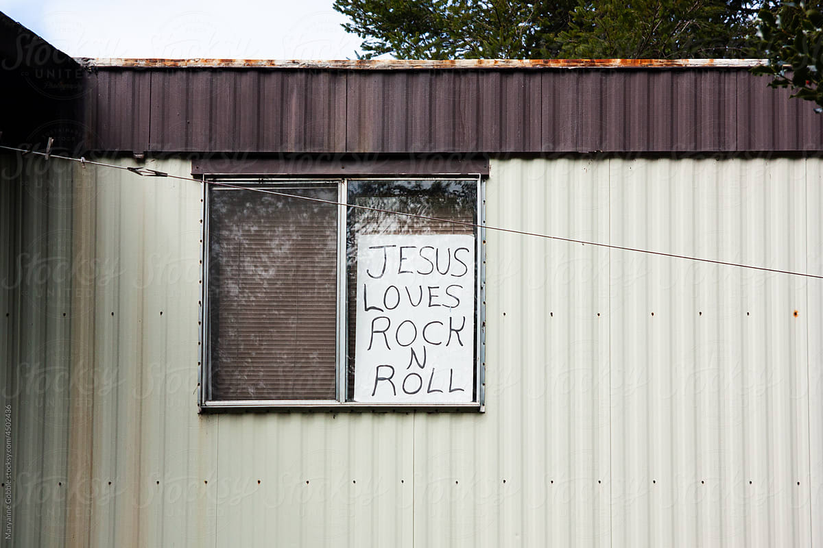Jesus Loves Rock and Roll Sign