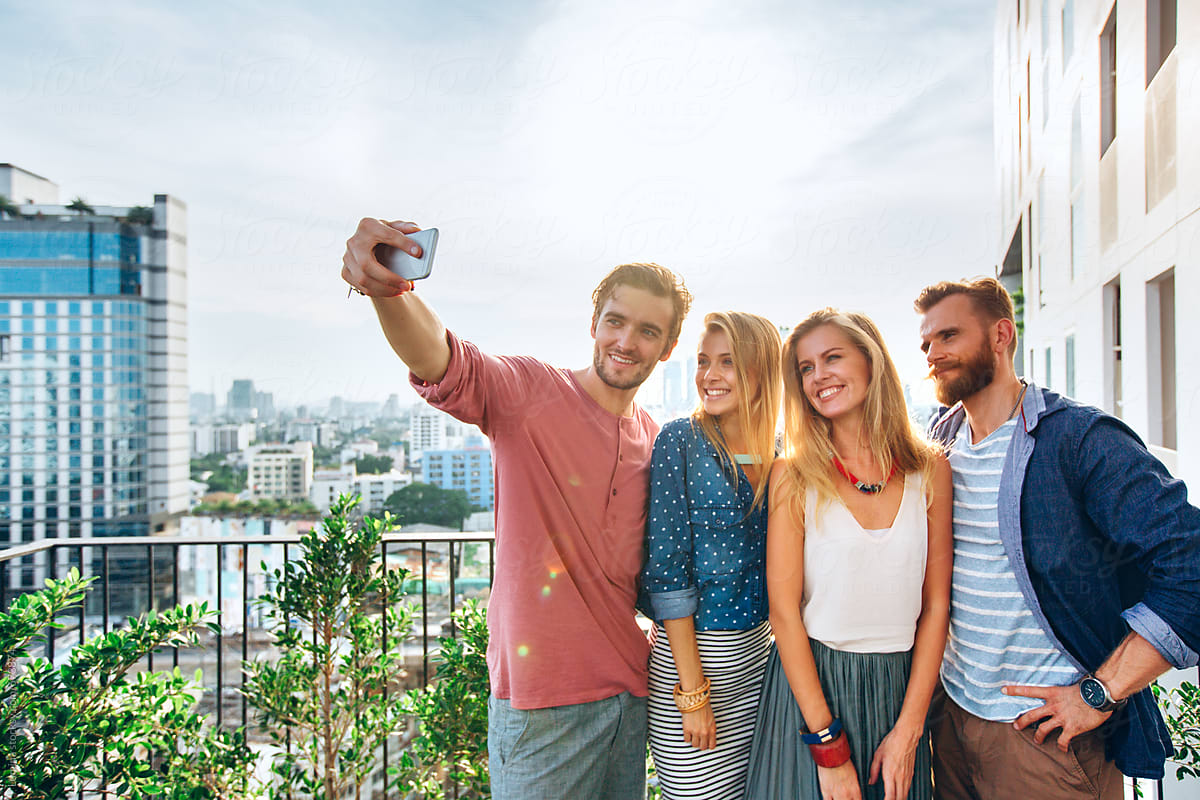 Group Of Friends Take A Selfie By Stocksy Contributor Lumina Stocksy 