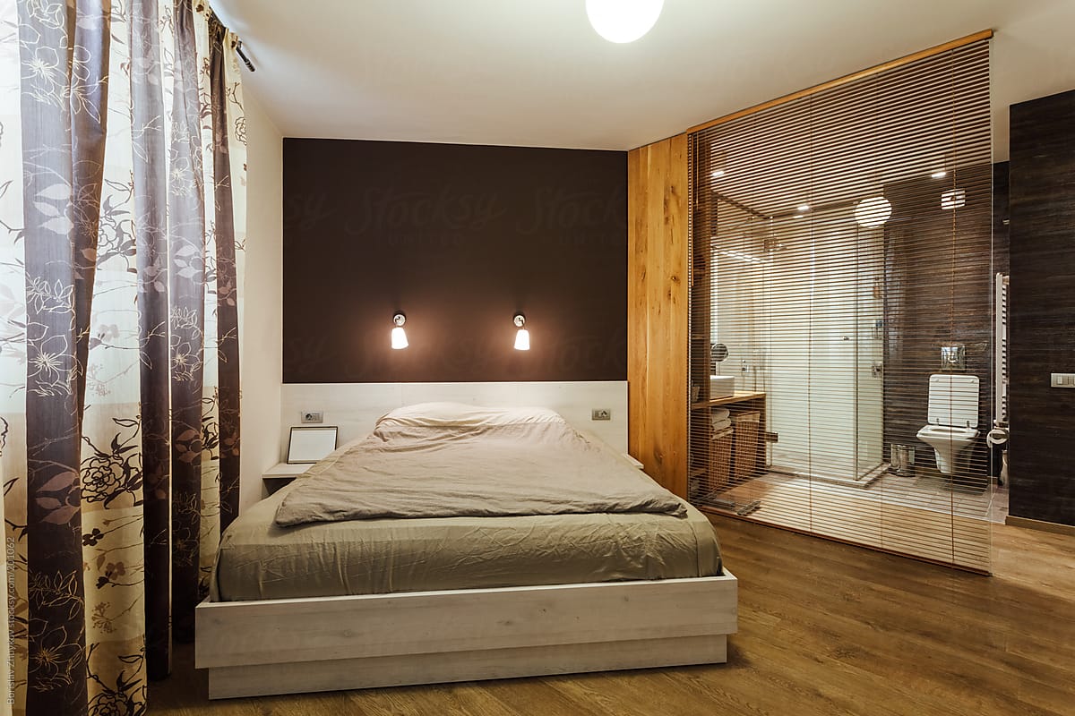 "Modern Bedroom Interior With Bathroom" by Stocksy Contributor ...