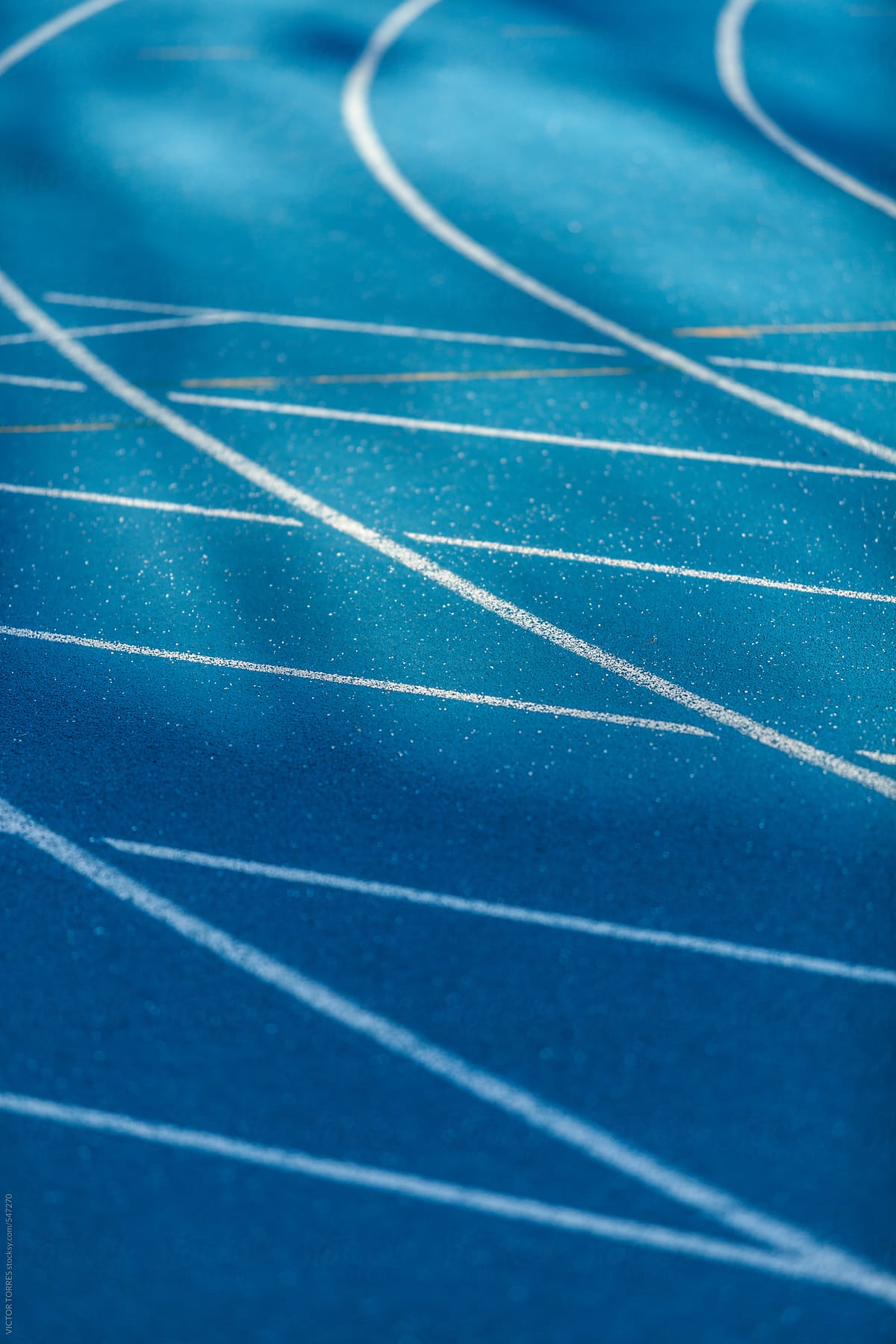Background of a Blue Athletics Track