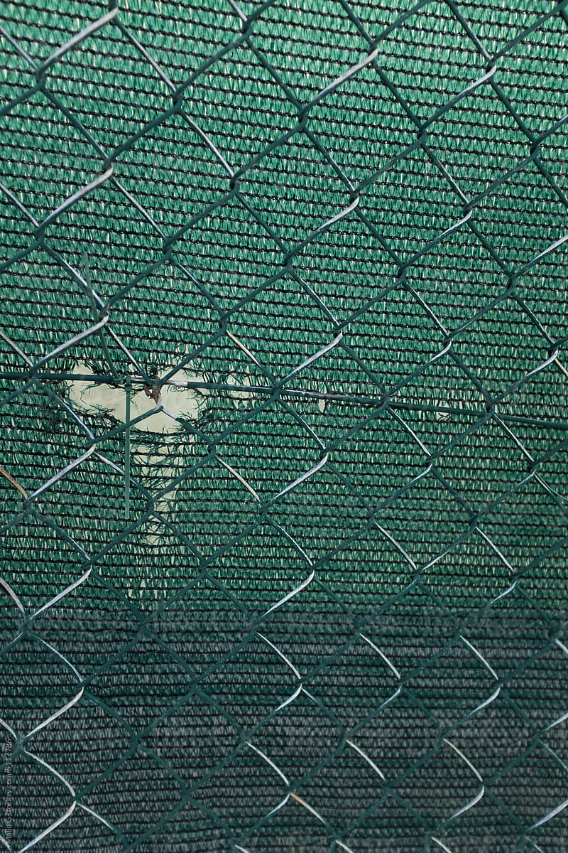 a chain-link fence