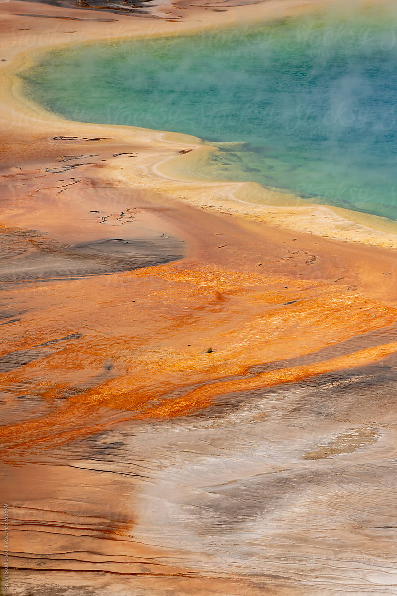 Colorful Earth At The Grand Prismatic Spring In Yellowstone