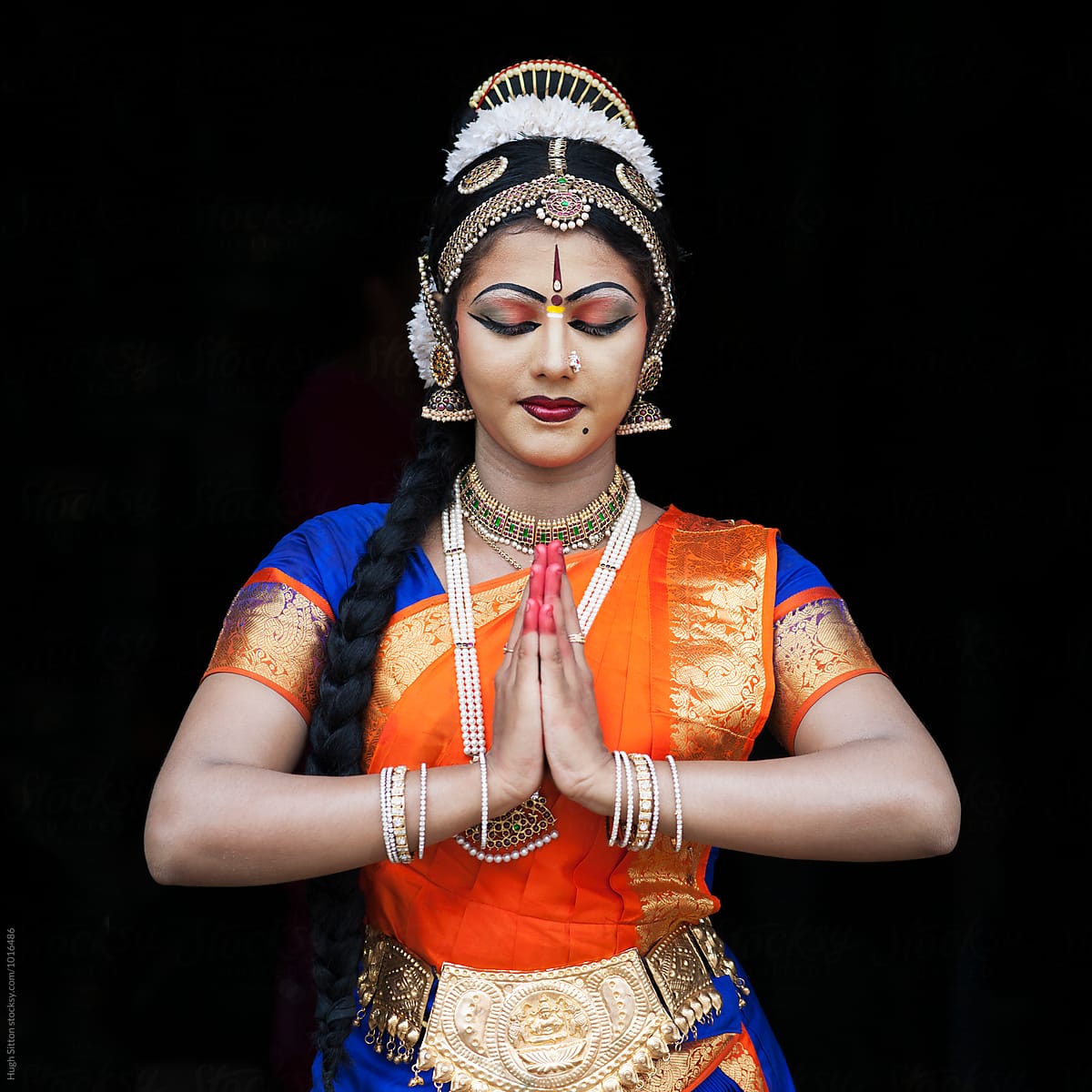 Female Kuchipudi Dancer. Kerala. India.